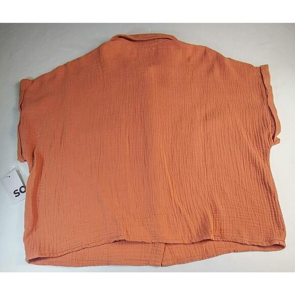 SO Goods For Life Ladies Short Sleeve Button- Front Shirt XL NWT - Picture 2 of 8